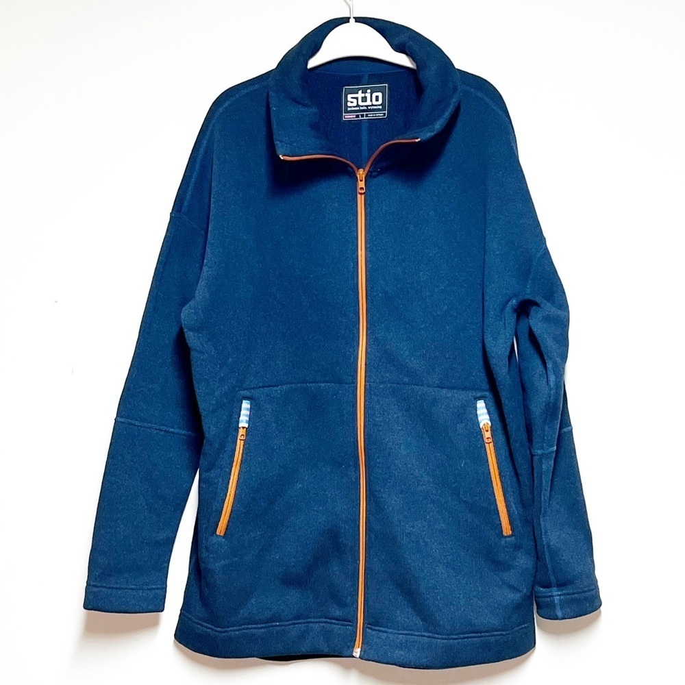 Stio Streetwater Navy Fleece Zip Jacket Womens L